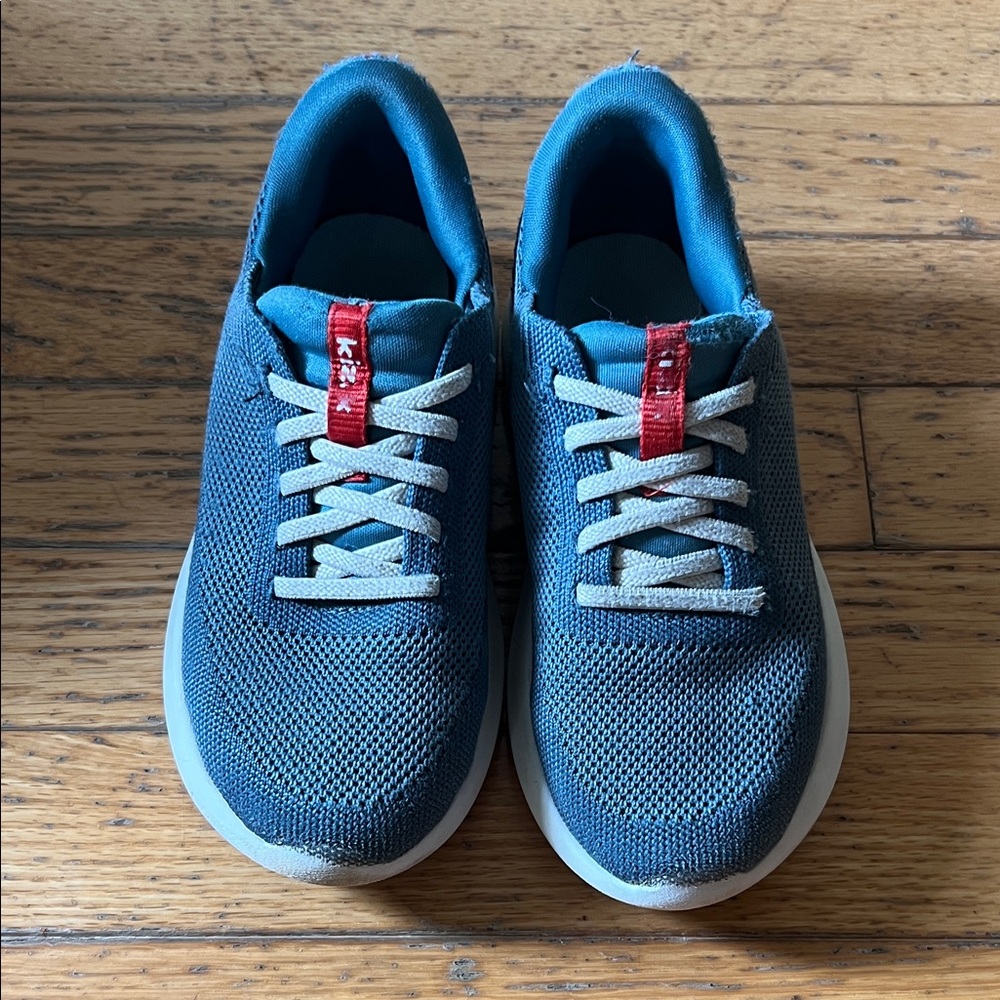 Kids Blue Sneakers with Red Accents